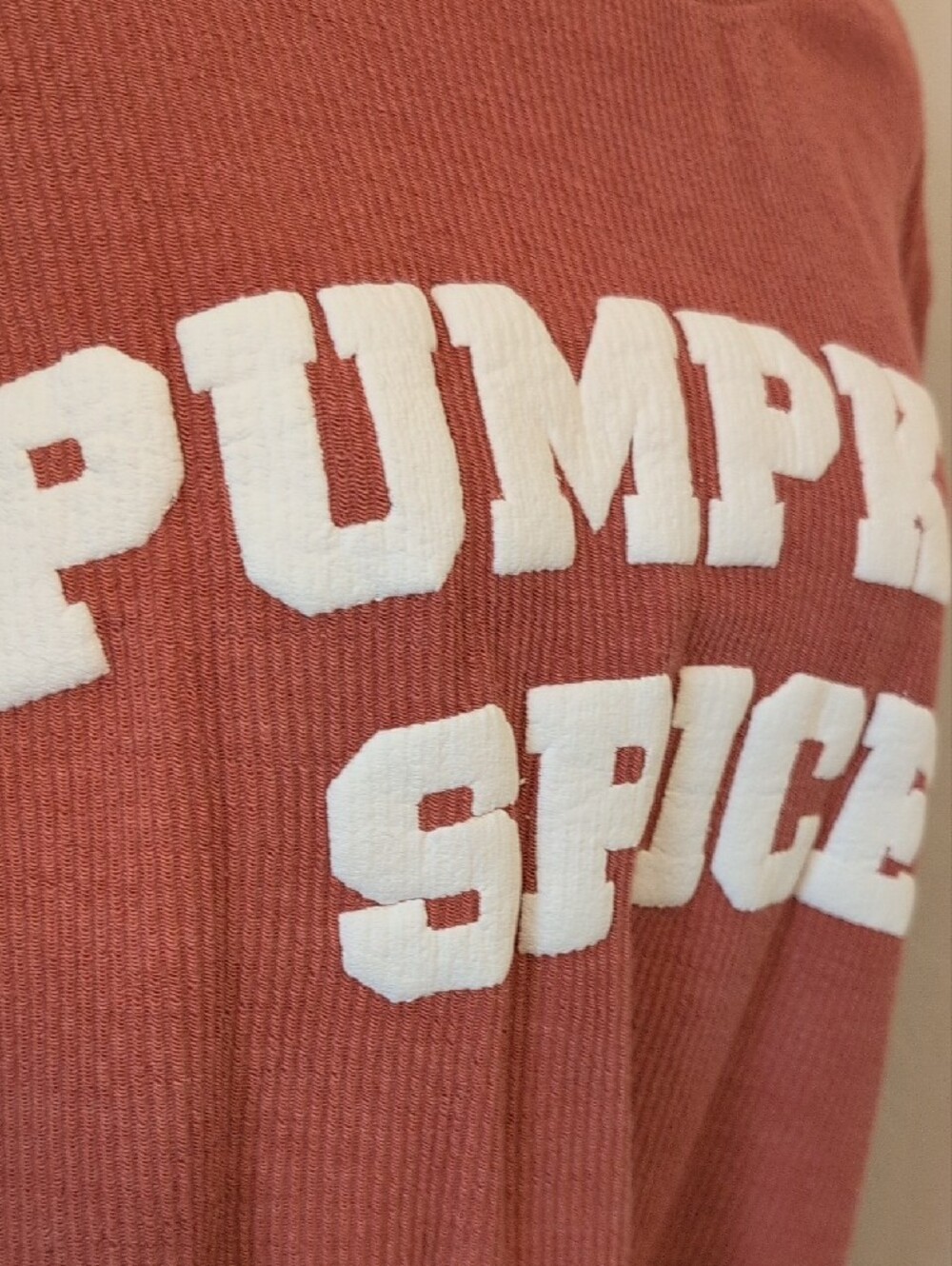 MARLEYLILLY Pumpkin Spice Crewneck Pullover Ribbed Rust Orange Plus Size 2X - Picture 4 of 10